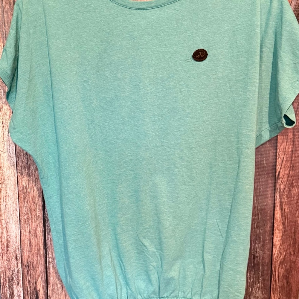 Naketano Teal Tee with Logo Patch